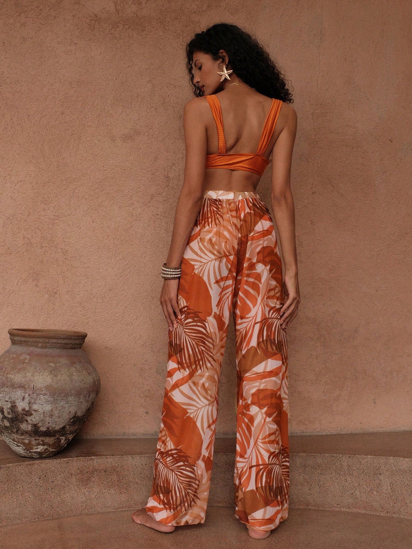 Conjunto 3 Peças Zafirabeach Tropical com Calça de Praia