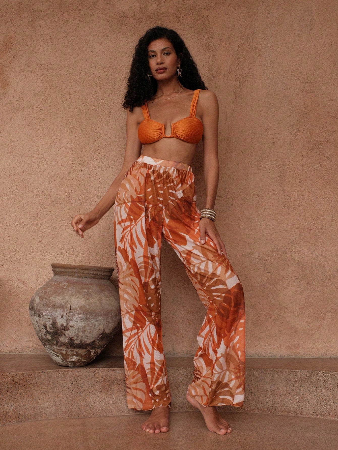 Conjunto 3 Peças Zafirabeach Tropical com Calça de Praia