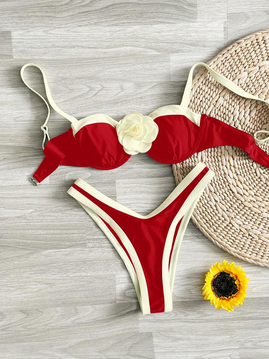 Biquíni Feminino Zafirabeach Preto e Branco com Alça Grossa