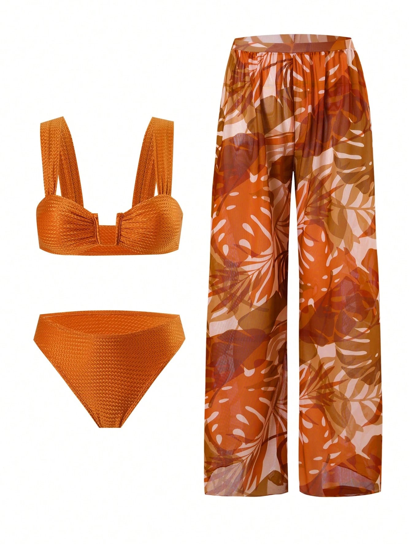 Conjunto 3 Peças Zafirabeach Tropical com Calça de Praia
