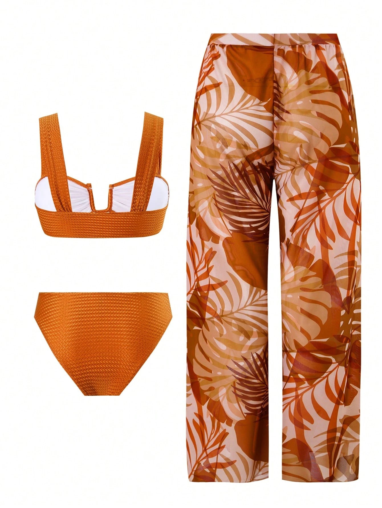 Conjunto 3 Peças Zafirabeach Tropical com Calça de Praia