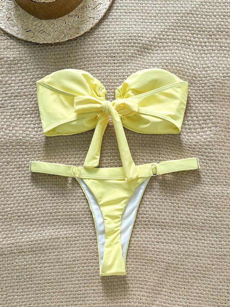 Biquíni Feminino Zafirabeach Amarelo Bandeau