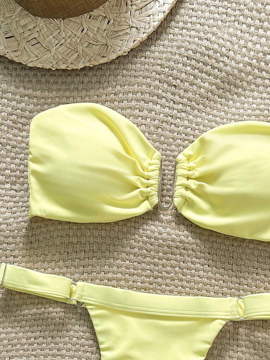 Biquíni Feminino Zafirabeach Amarelo Bandeau