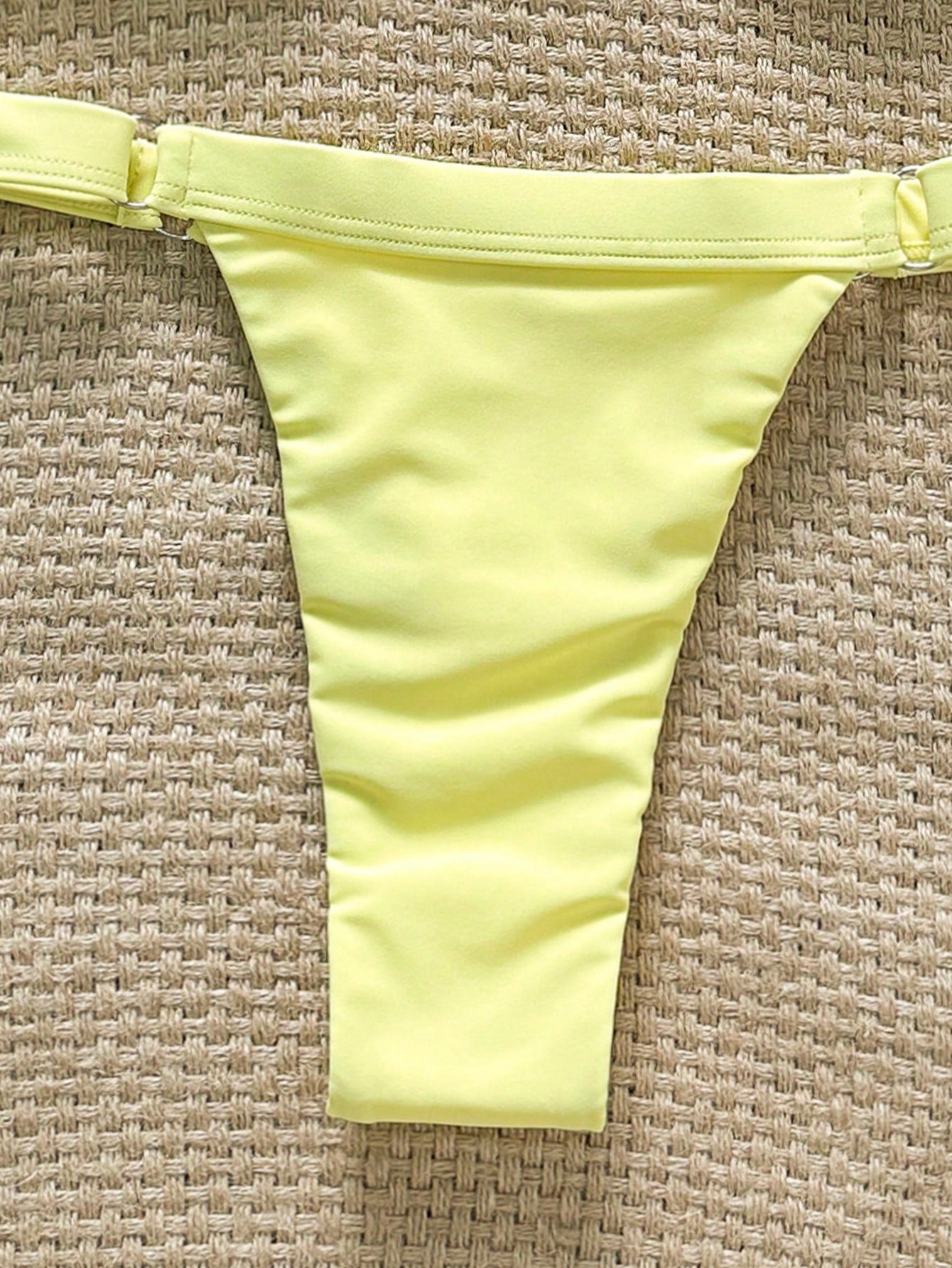 Biquíni Feminino Zafirabeach Amarelo Bandeau